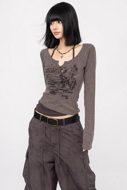 Autumn Halterneck Slim Top