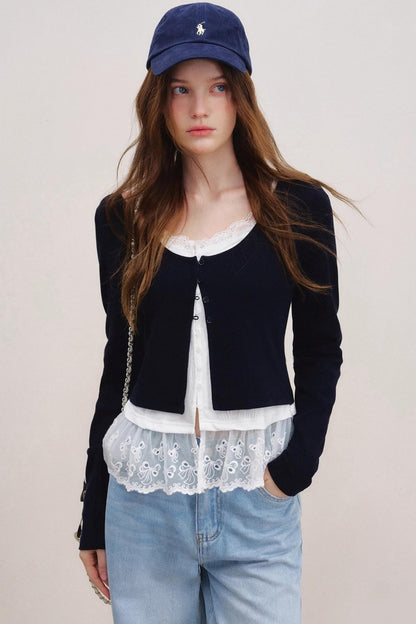 Balletcore Color Block Cardigan