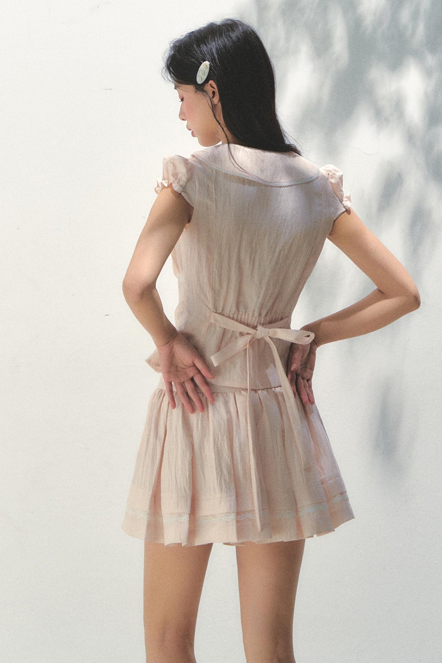 Pink Navy Lycra Top Set-Up