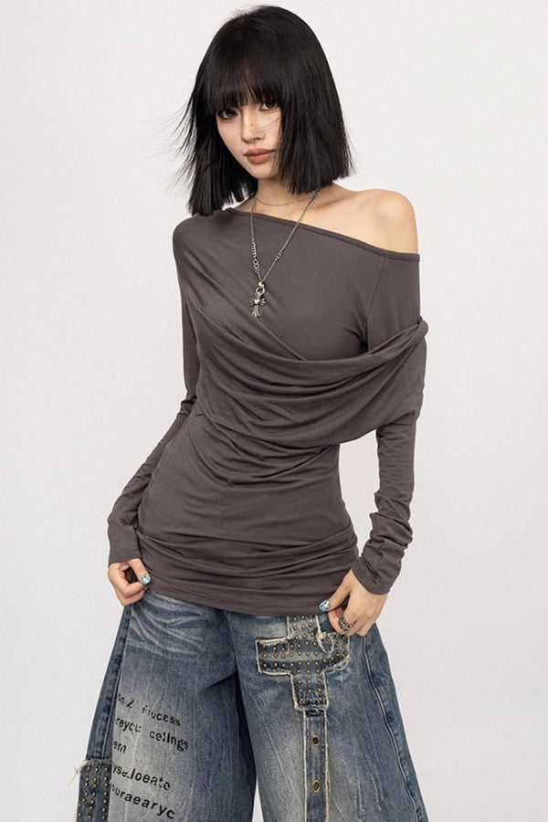 American Gray Long Sleeve Top