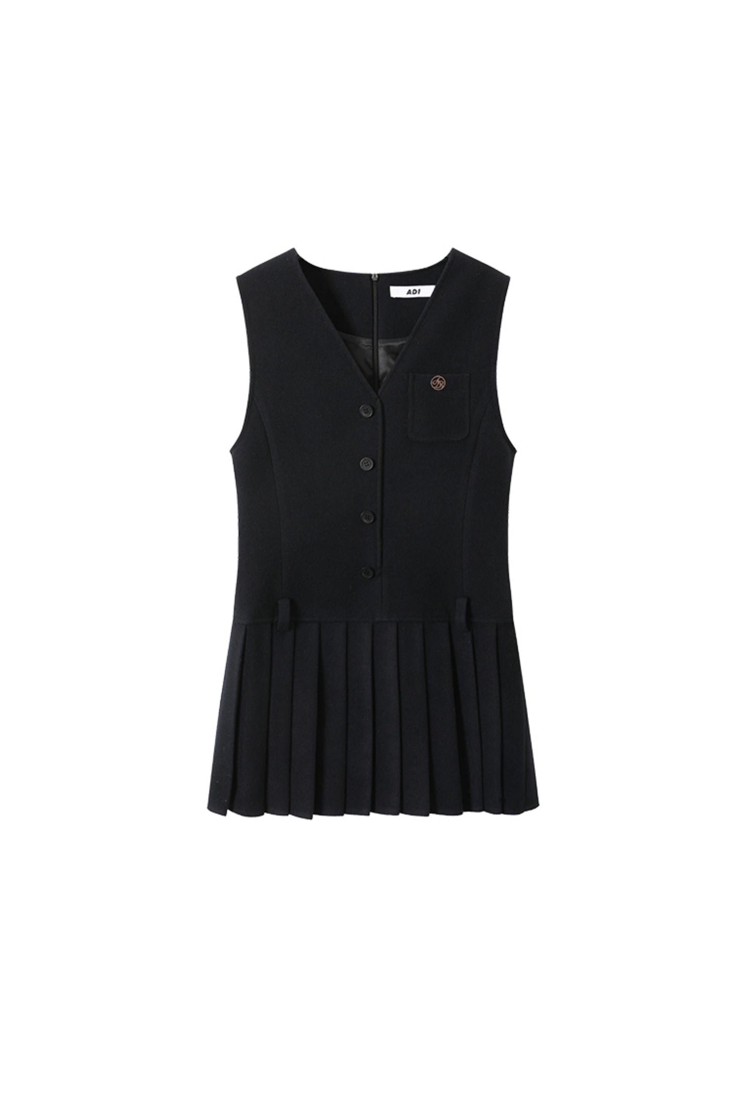 Woolen Commuter Pleated Vest Dress