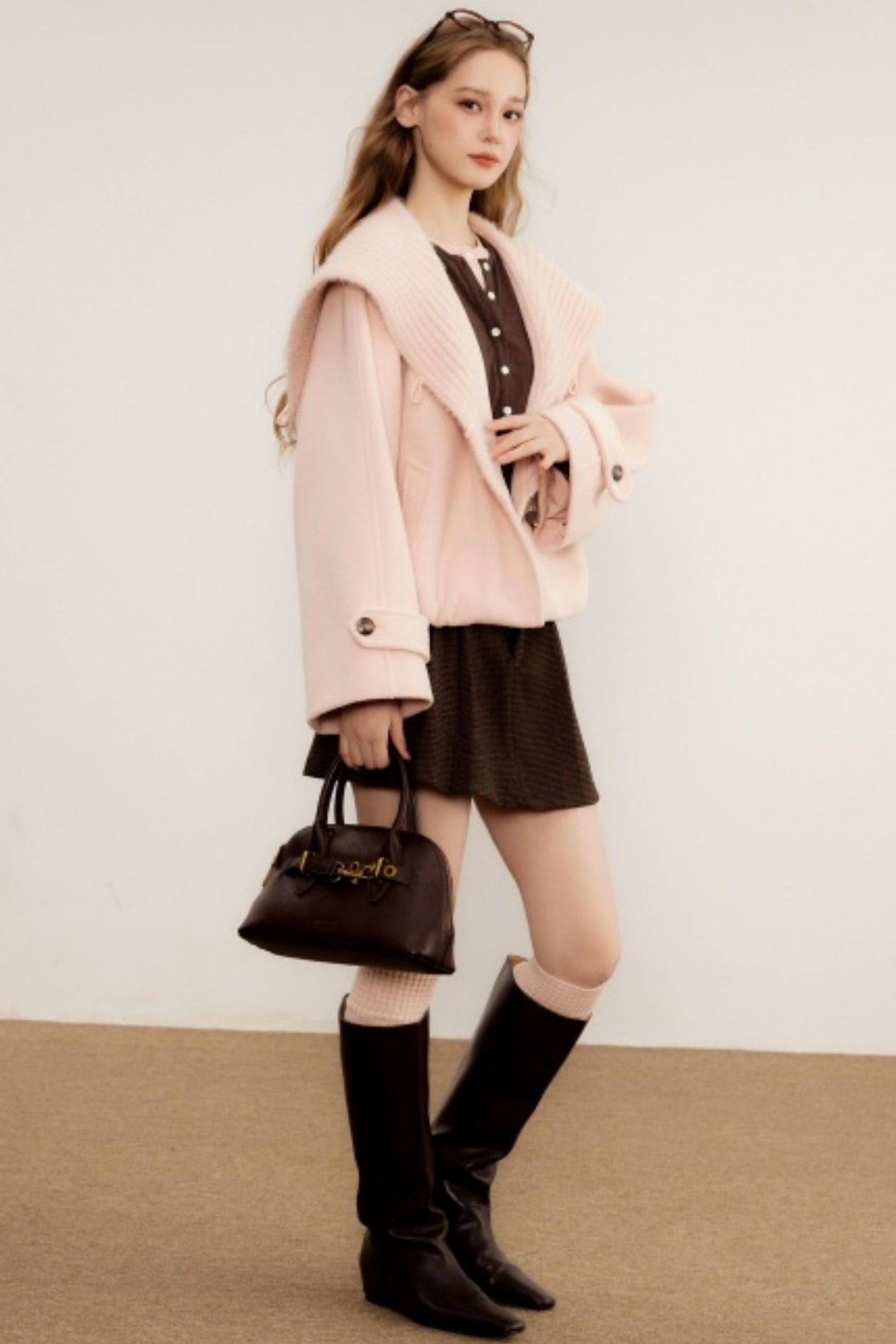 Woolen Shawl Collar Coat