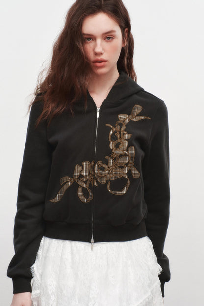 Rose Zipper Short Coat