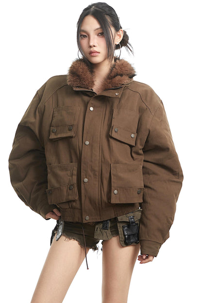 Vintage Paneled Dark Brown Jacket