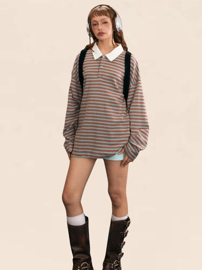 Striped Summer Polo T-Shirt