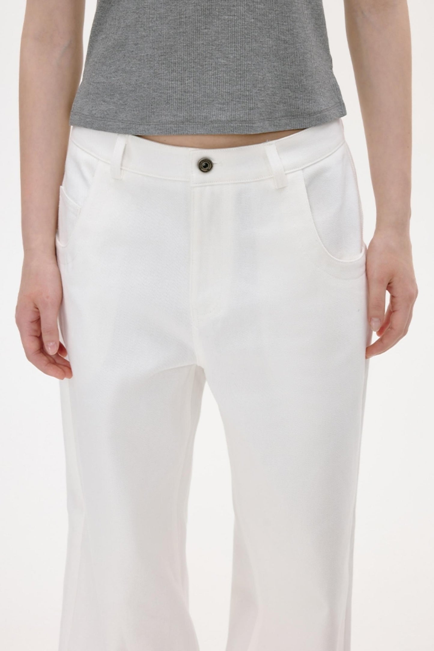 Retro White Casual Jeans
