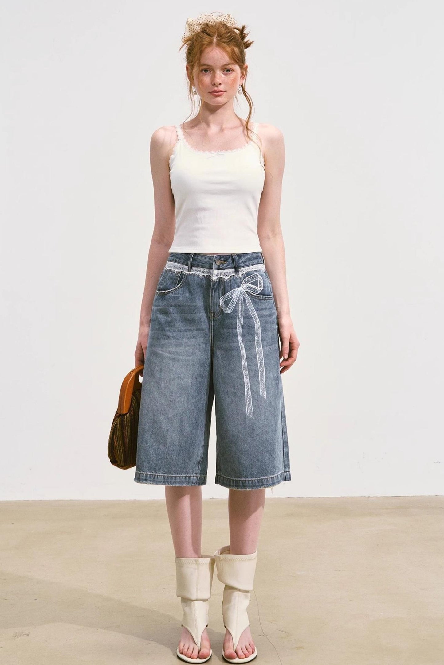 Summer Wide-Leg Denim Pants