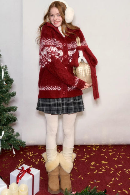 Fair Isle Knit Cardigan