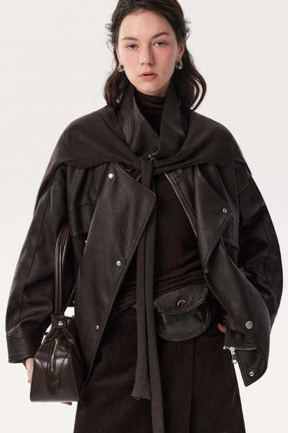 Heavy-Duty Pebbled Leather Jacket