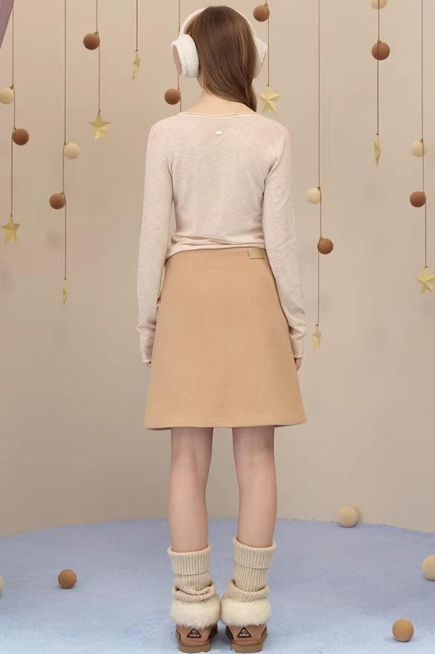 Snow Season Wool A-Line Skirt