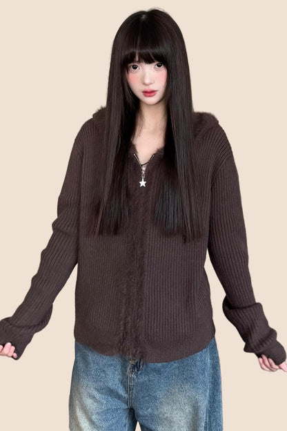 Vintage Patchwork Minimal Cardigan