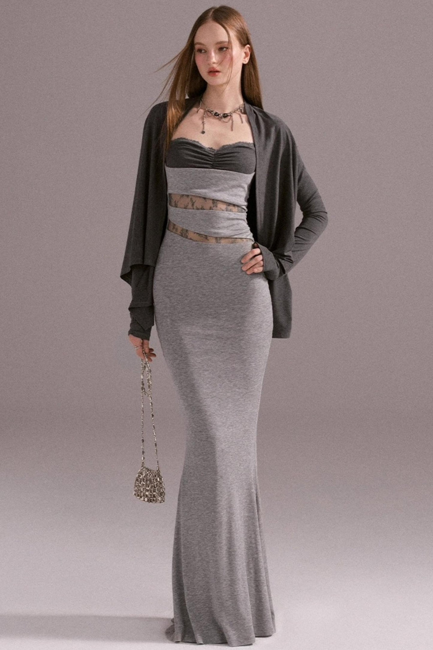 Hot Girl Patchwork Suspender Dress