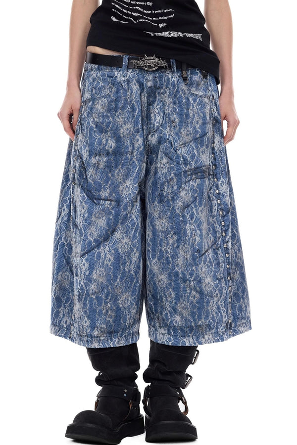 Electric Moon Denim Shorts