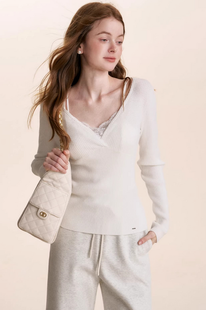 Cloud Velvet Lace Top