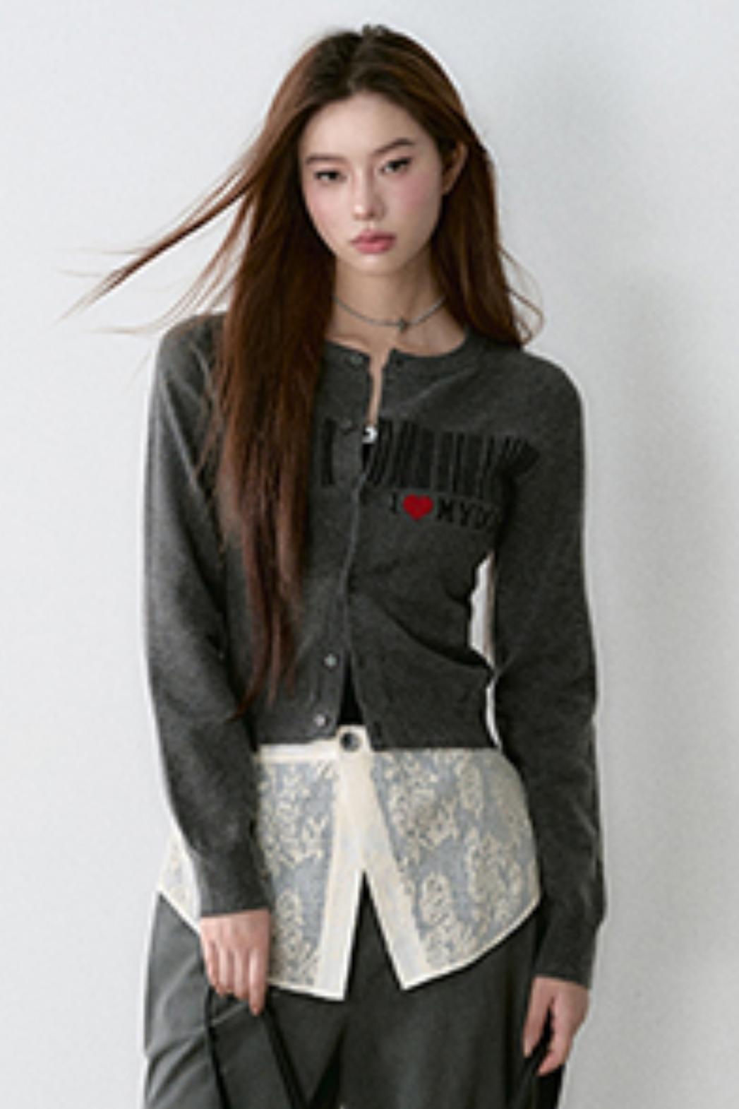 Slim Fit Knitwear Cardigan Crop Top