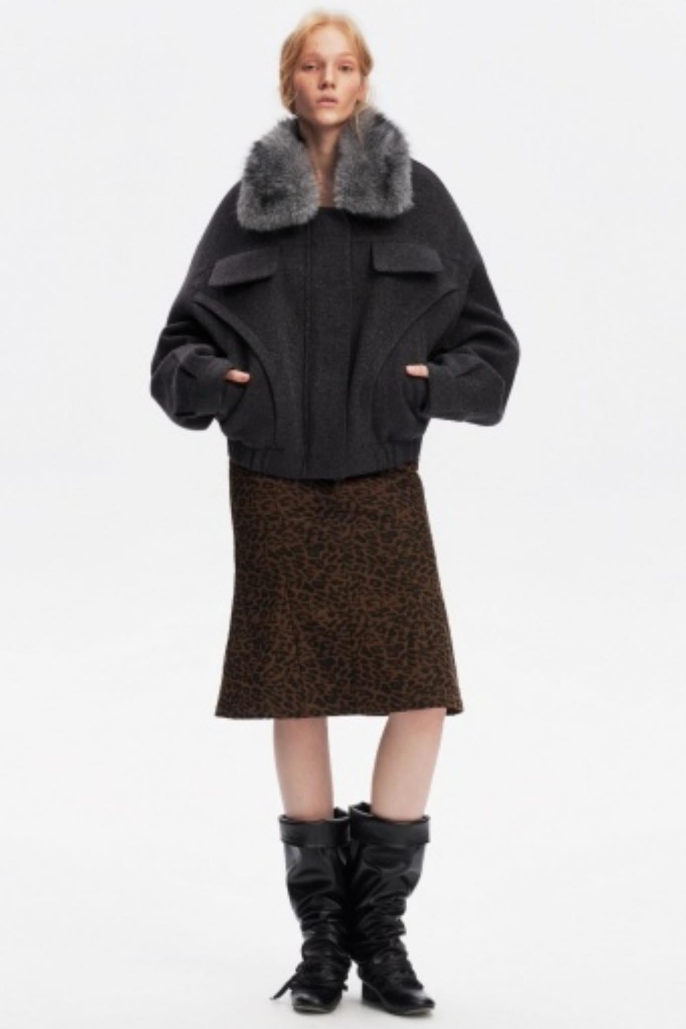 Korean Leopard Fishtail Skirt