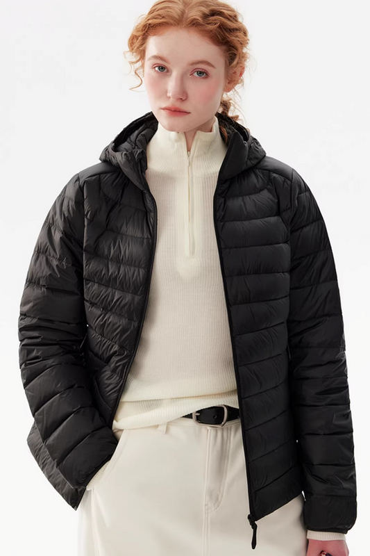 Lightweight Ribbed Hooded Jacket