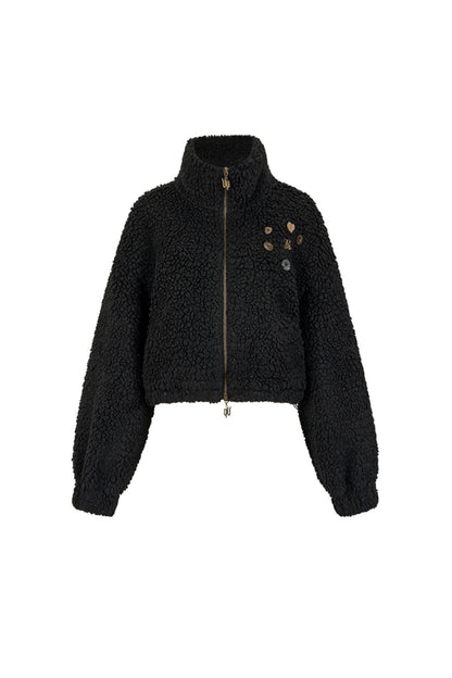 Teddy Bear Furry Cropped Jacket