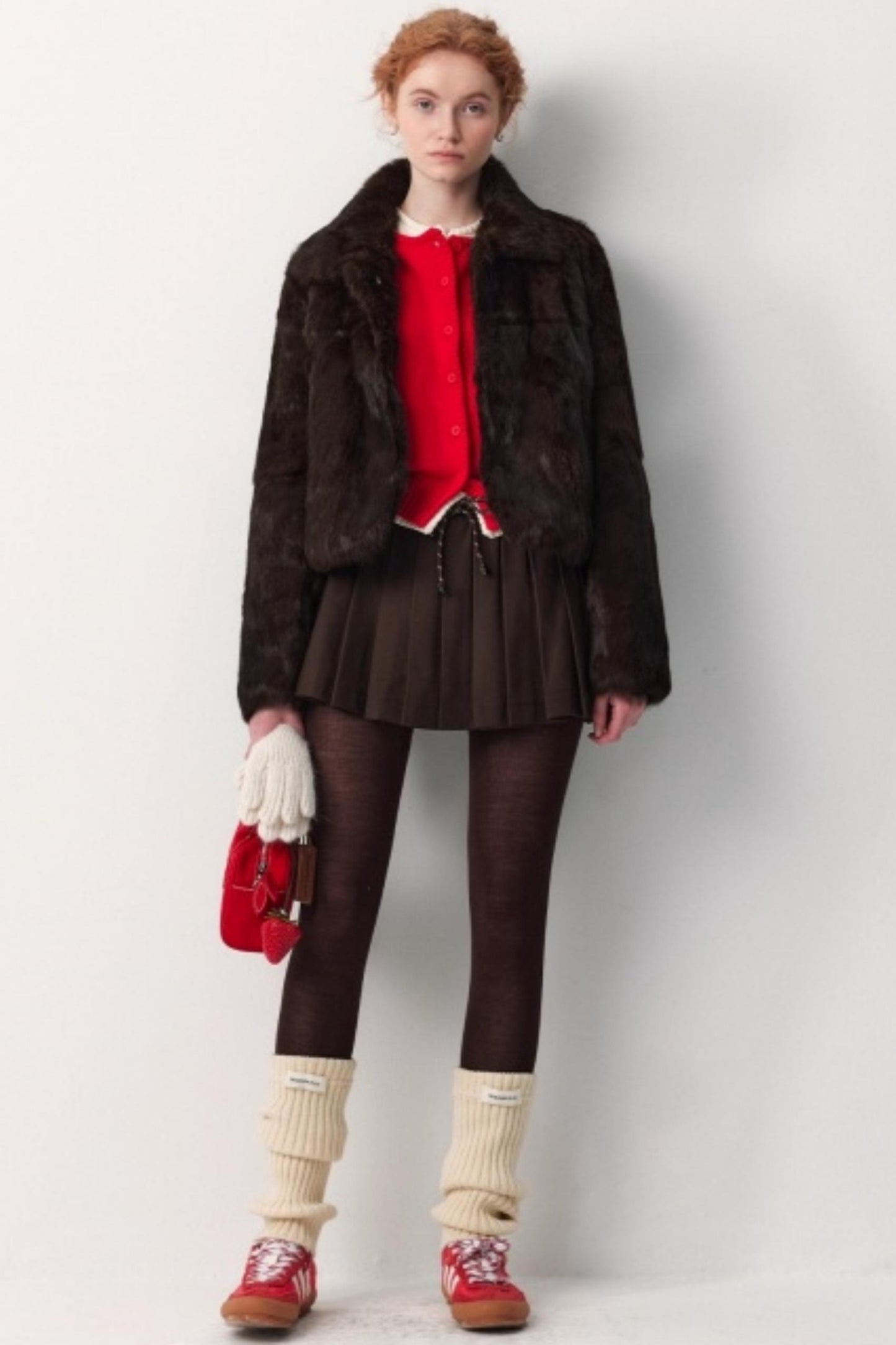 Coffee-Colored Rabbit Fur Coat