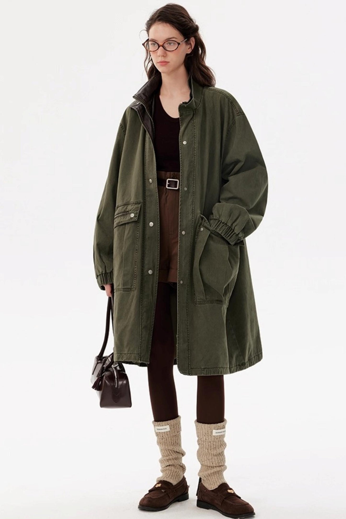 Retro Cotton Collar Cargo Jacket