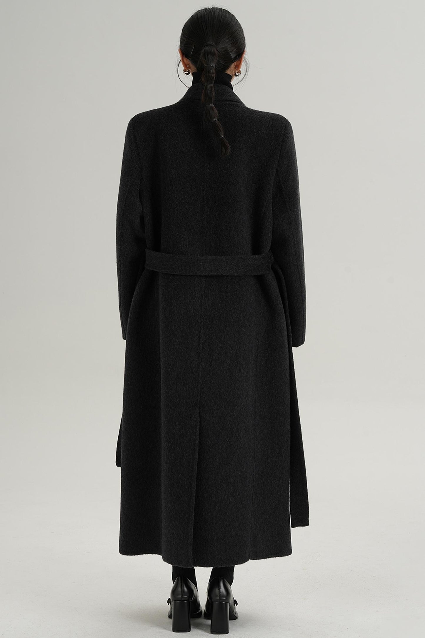 Wool Elegance Long Trench Coat