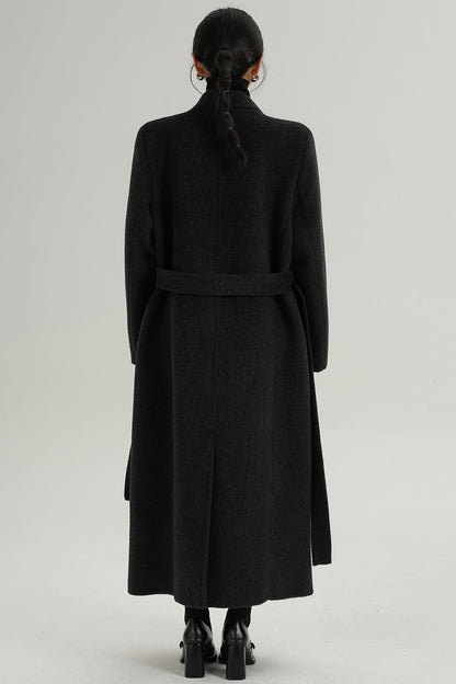Wool Elegance Long Trench Coat