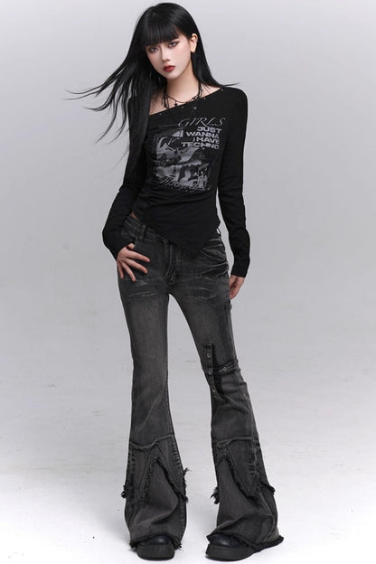 Cool Girl Black Bootcut Jeans