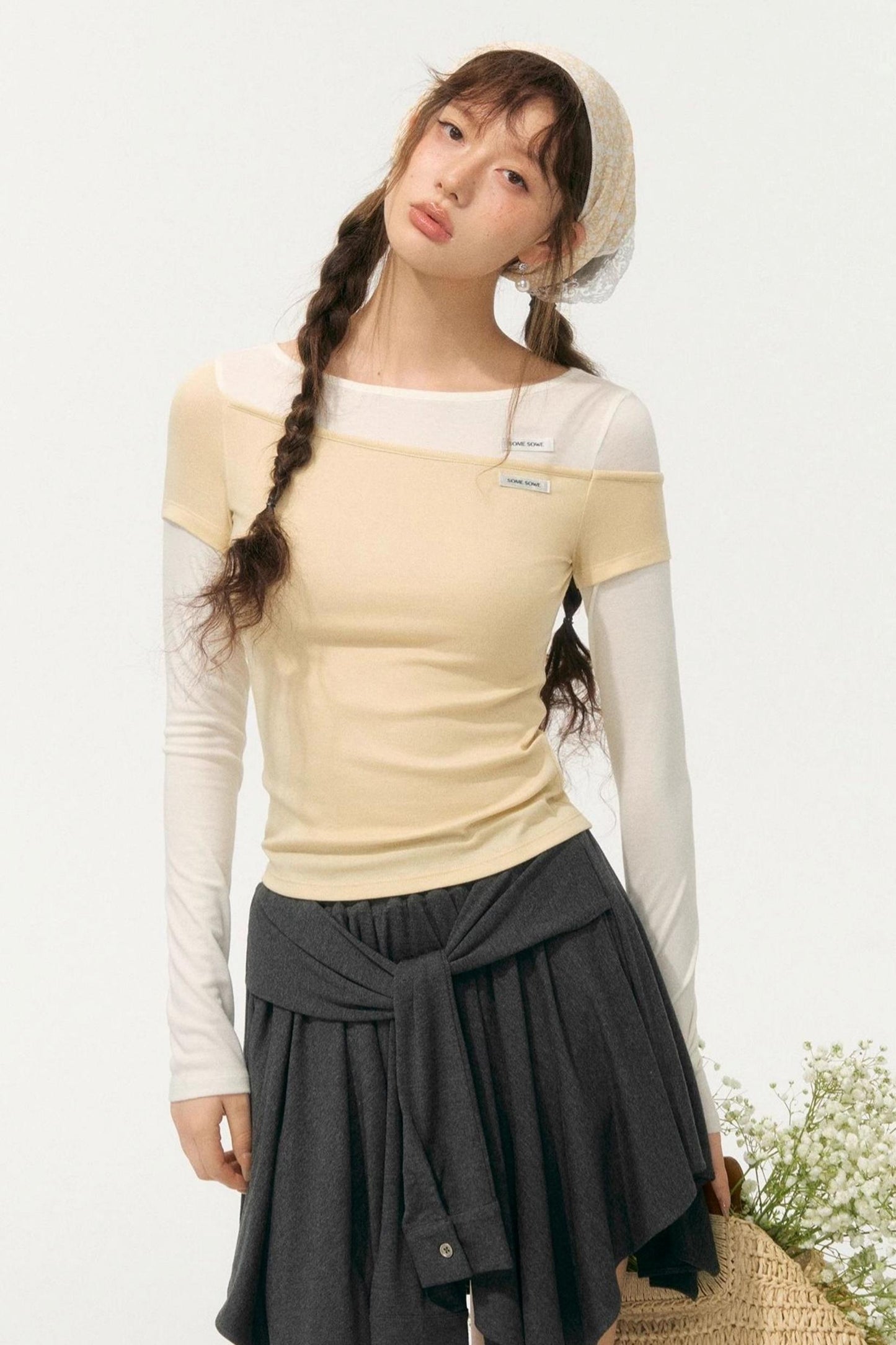 Color-Block Knit Tee