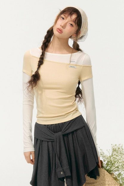 Color-Block Knit Tee