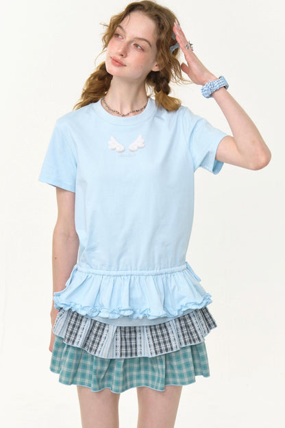 Retro Plaid High-Waisted Skirt