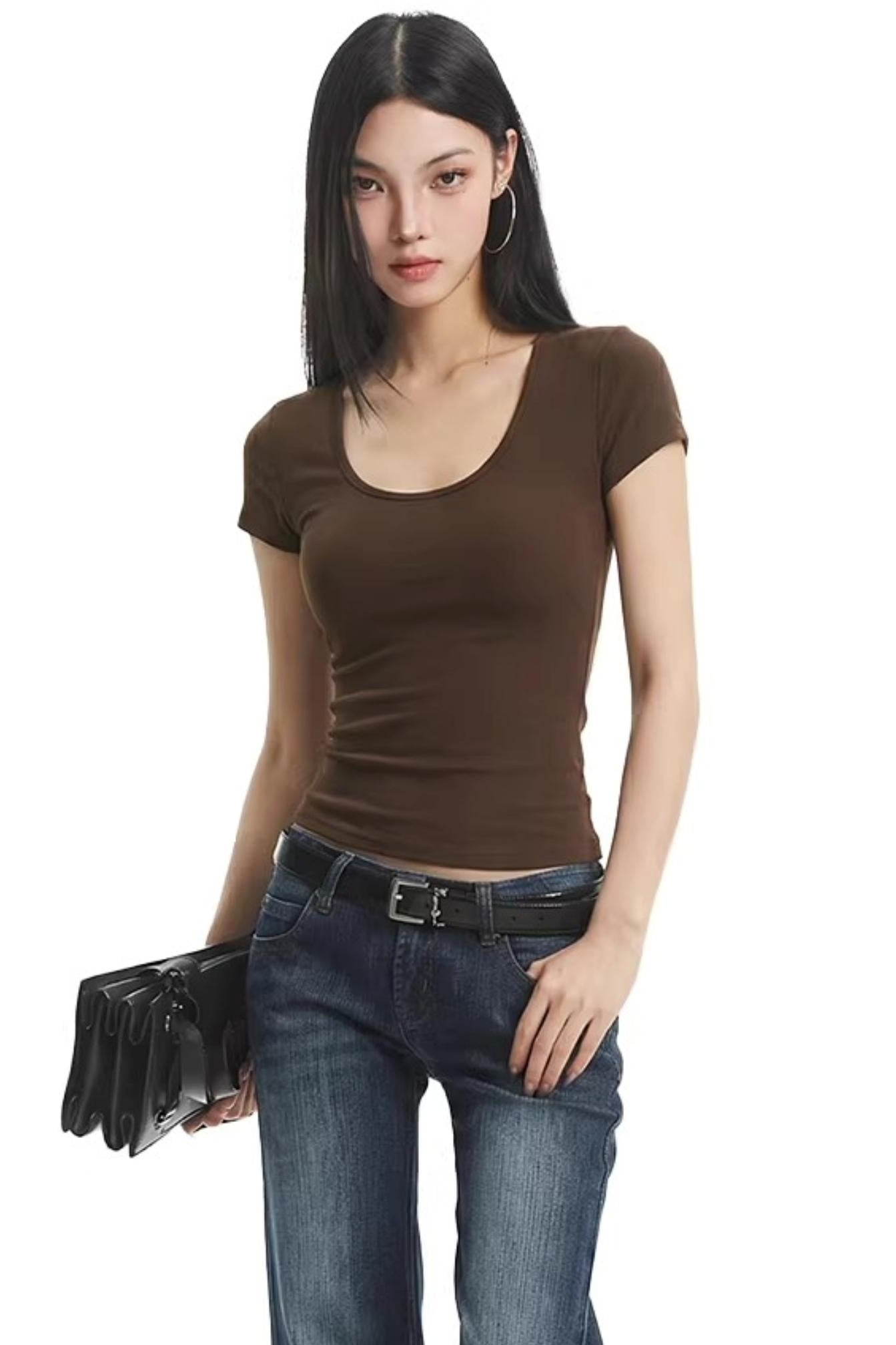 Simple Black Slimming Top