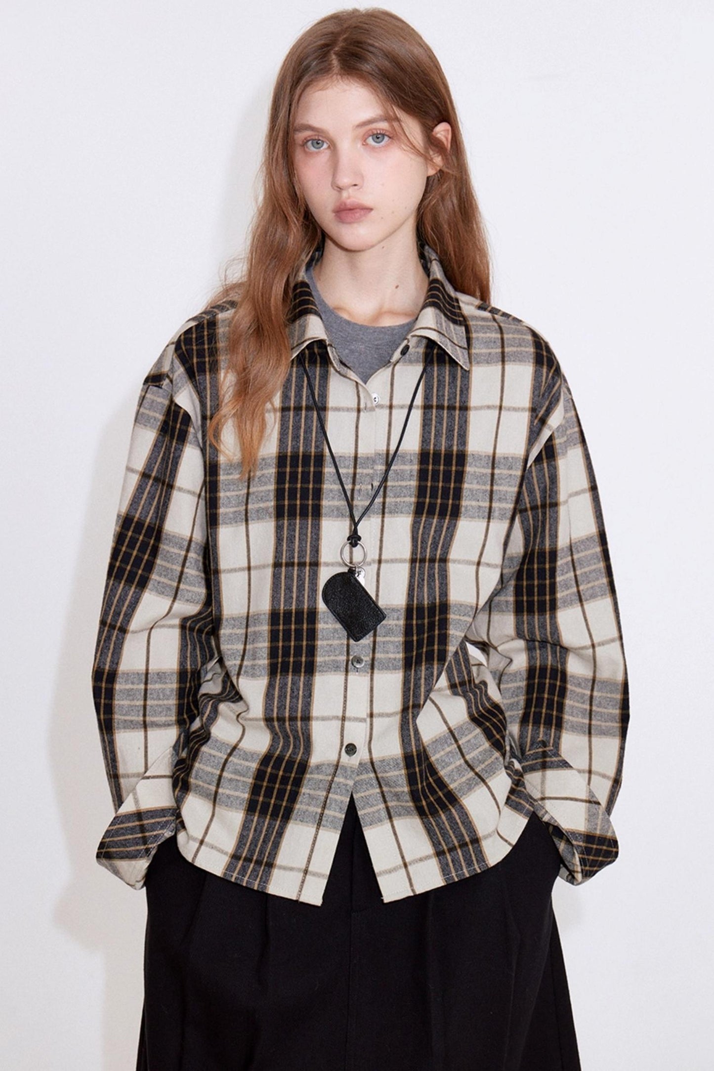 Micro-Brushed Plaid Shirt