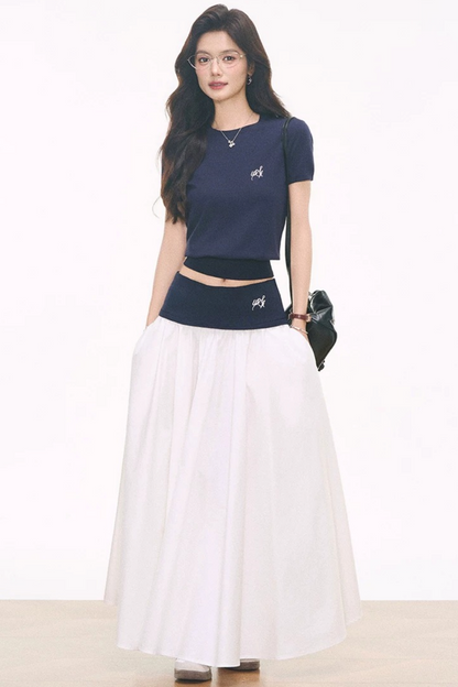 Knitted Ribbed Skirt Set-Up