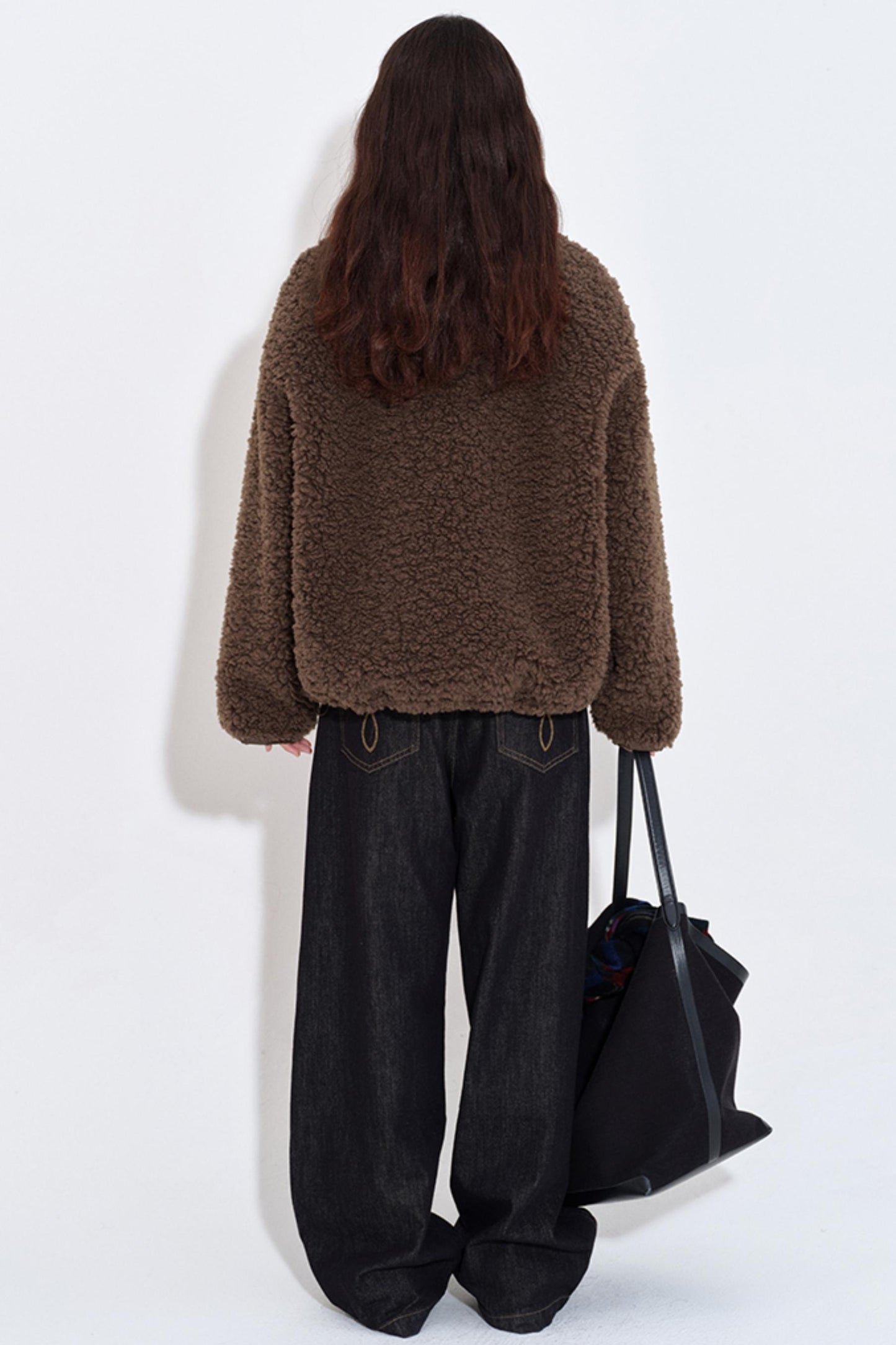 Wool Plaid Patchwork Coat