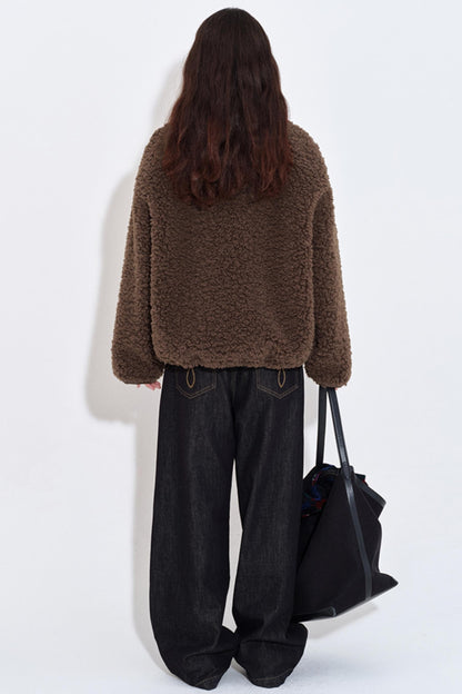 Wool Plaid Patchwork Coat