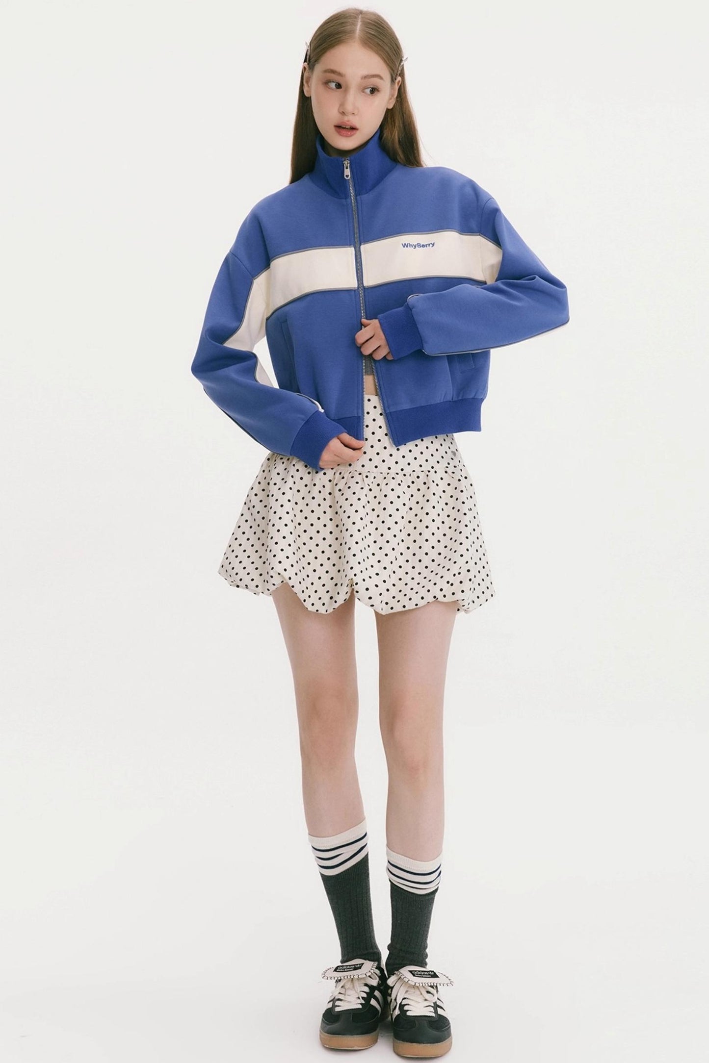 Retro Patchwork Sweatshirt Jacket