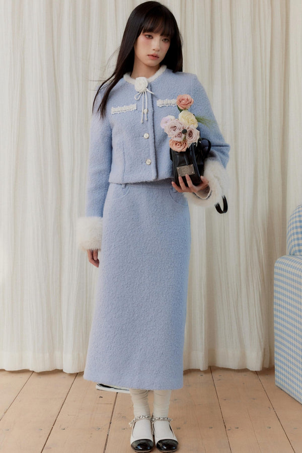 Floral Embellished Elegant Suit Set-Up