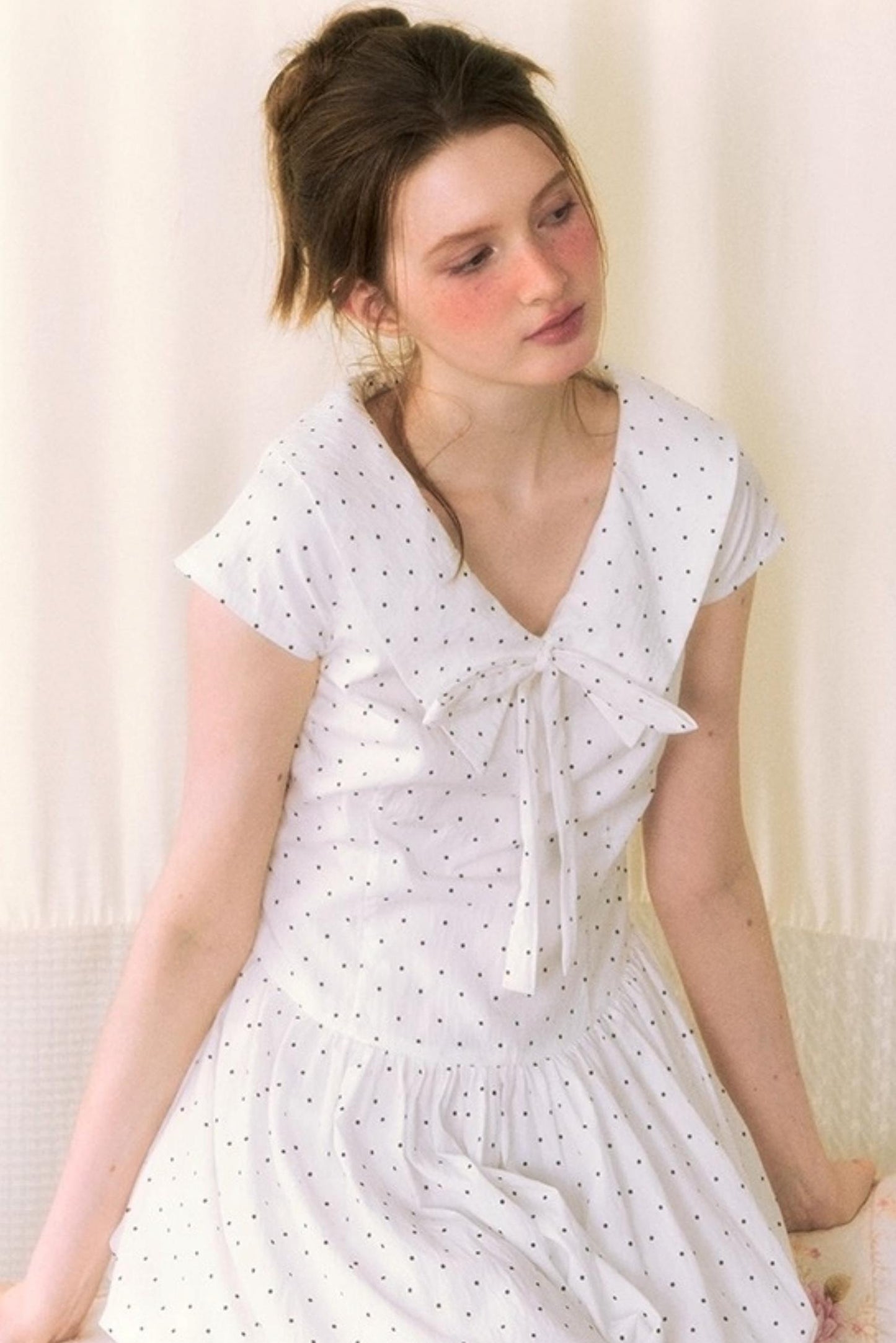 Navy Flower Bud Summer Dress