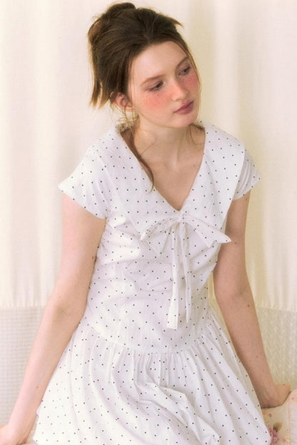 Navy Flower Bud Summer Dress