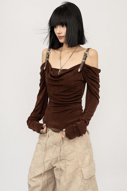 Swing Collar Mesh T-Shirt