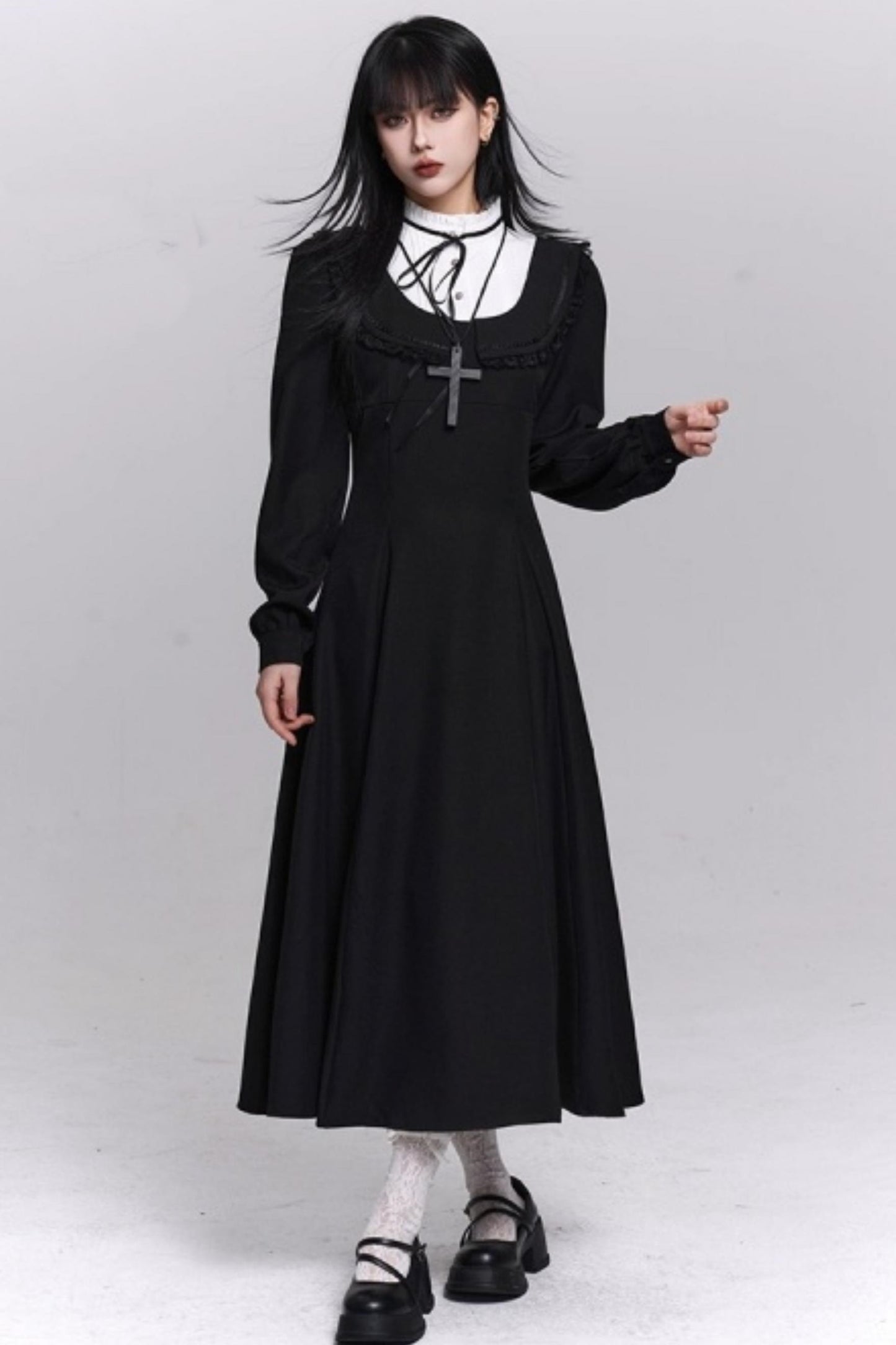 Gothic Black Long Dress