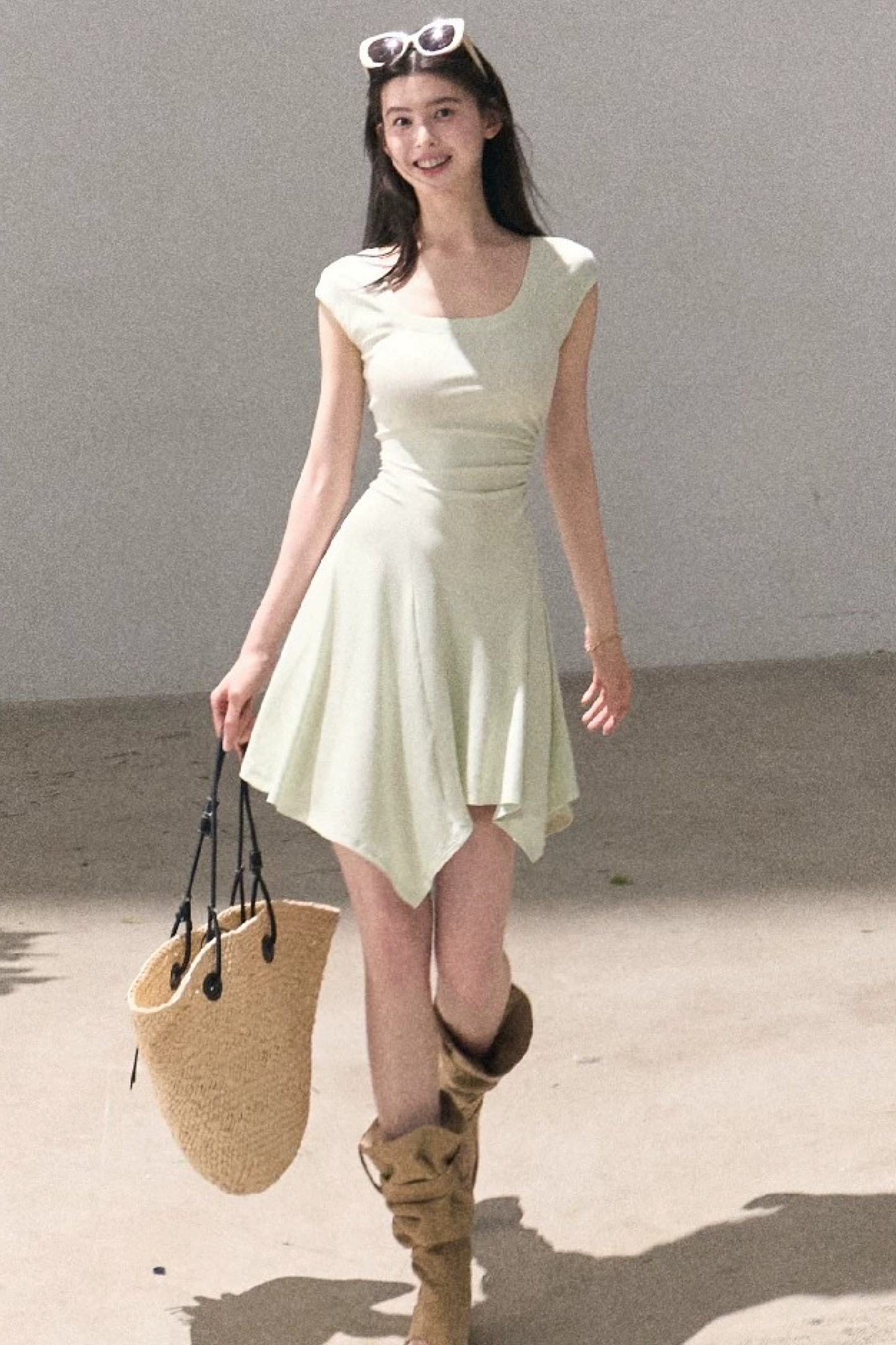 Lyocell Irregular Wool Dress