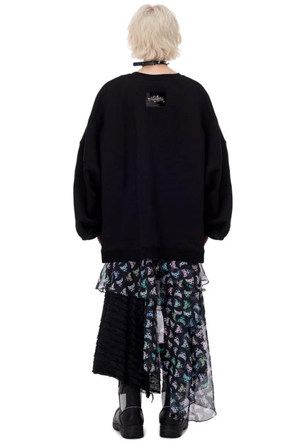 Cat Star Embroidery Sweatshirt