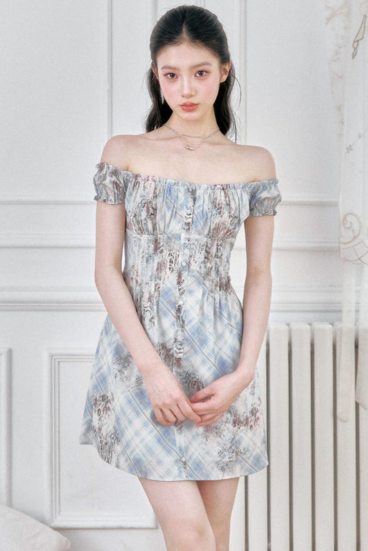 Morning Mist Plaid Dress
