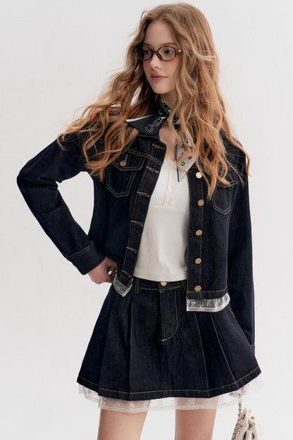 Lazy Romantic Denim Jacket Set-Up