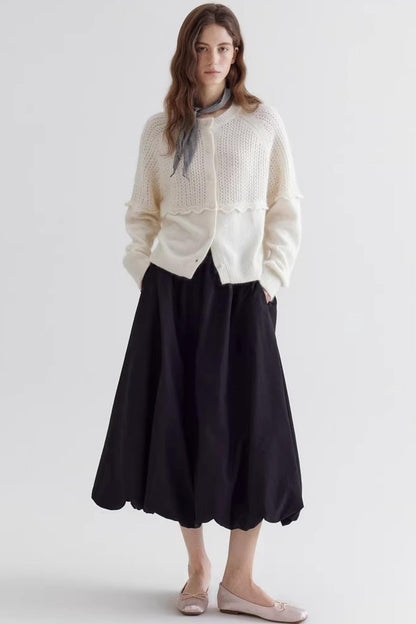 Textured Wool Knit Sweater