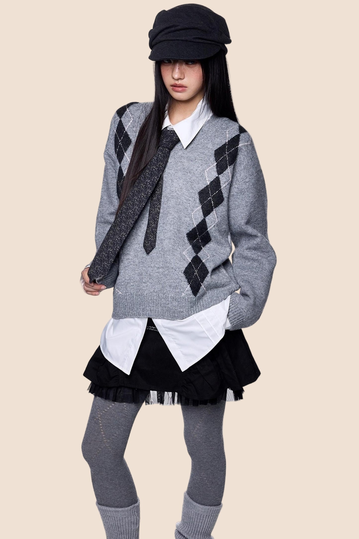 Rhizome V-Neck Knit Sweater