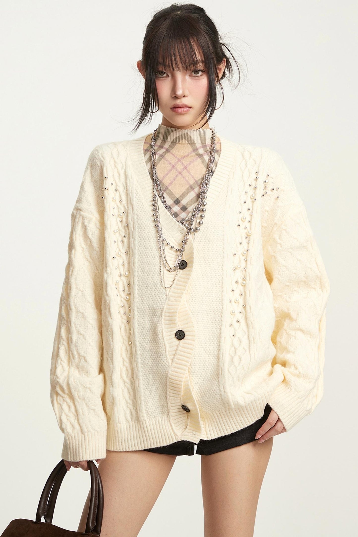 Vintage Gray V-Neck Top