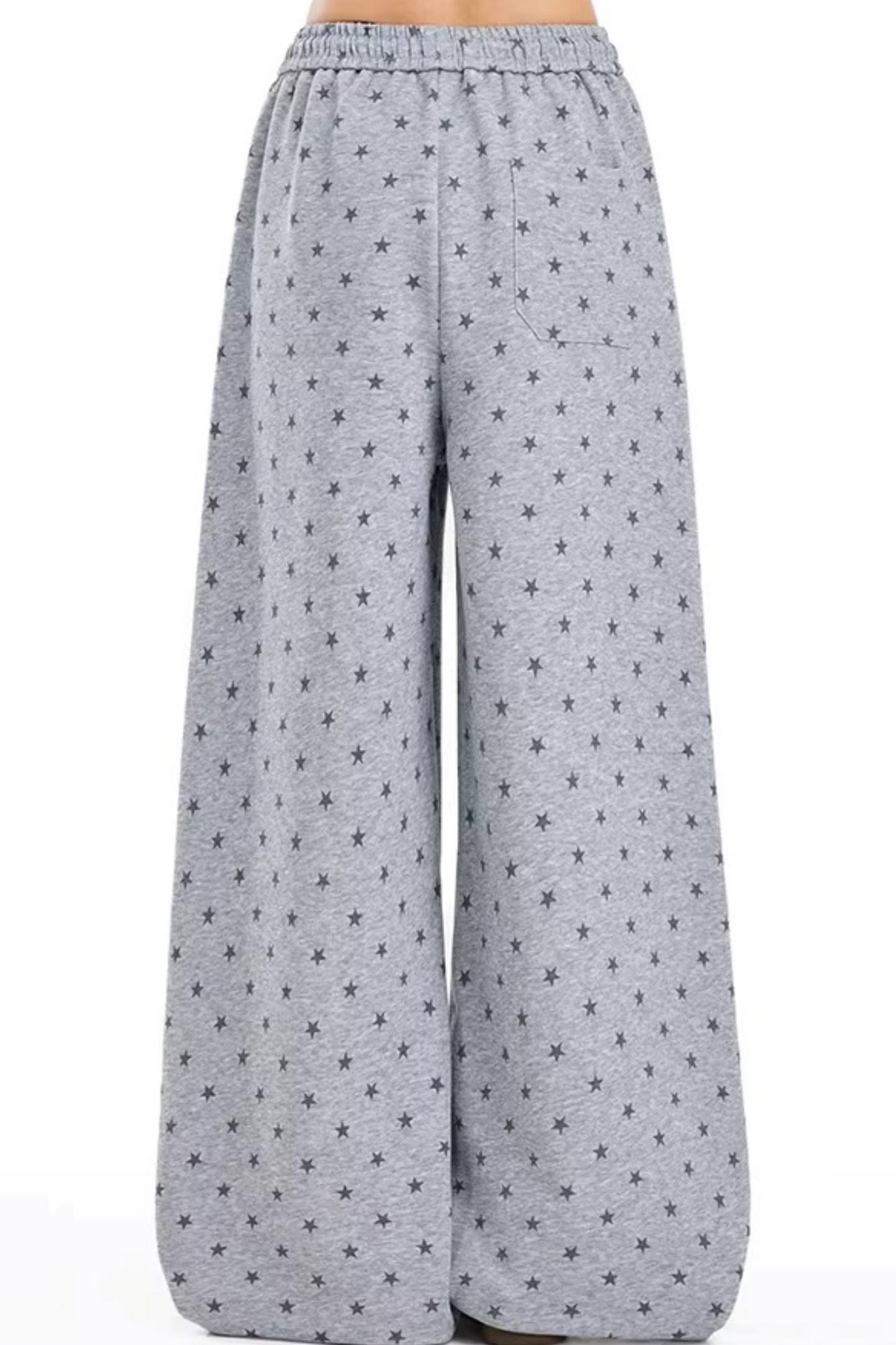 회색 별 프린트 스웨트팬츠