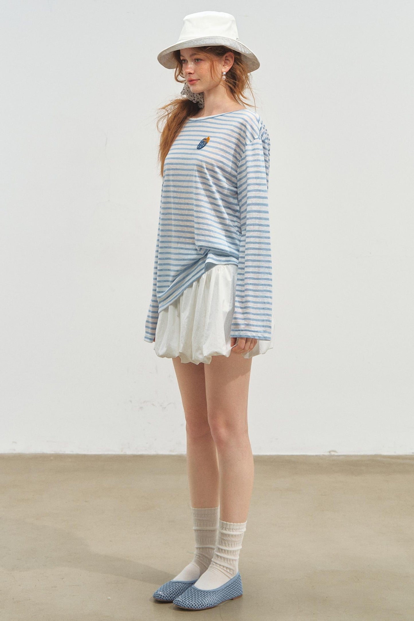 Sunshine Stripes Long Sleeve Smock
